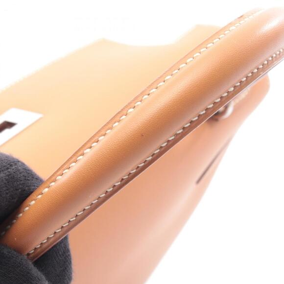 Hermes Hermès Kelly 28 handbag, Vau Chamonix leather, brown, for women - Picture 12 of 12